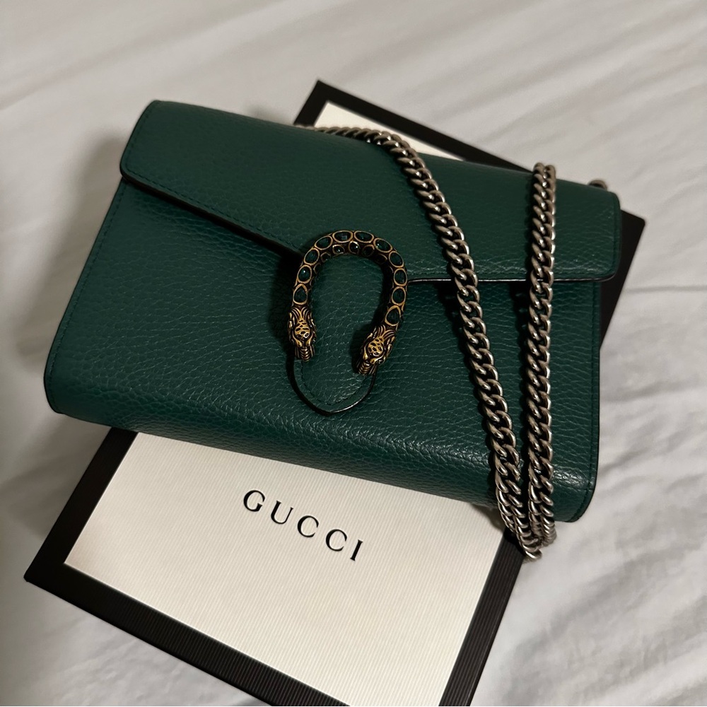 Gucci Calfskin Dionysus Mini Wallet on Chain